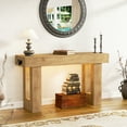 thumbnail image 1 of Aheaplus Farmhouse 47" Console Table with Power Outlets & Motion Sensor Light - Narrow Storage Entryway Table for Hallway/Living Room,Natural Oak, 1 of 7