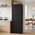 thumbnail image 1 of Aheaplus Farmhouse Pantry Storage Cabinet - Freestanding Narrow Cabinet with Adjustable Shelves for Kitchen, Bathroom & Utility Room,Black, 1 of 6