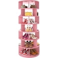 thumbnail image 1 of Aheaplus Rotating Shoe Rack Tower, 7-Tier Spinning Shoe Rack 360 Revolving Shoe Rack Organizer for Closet, Display Round Storage Carousel Shoes Closet Organization, Pink, 1 of 7