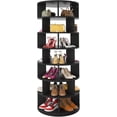 thumbnail image 1 of Aheaplus Rotating Shoe Rack Tower, 7-Tier Spinning Shoe Rack 360 Revolving Shoe Rack Organizer for Closet, Display Round Storage Carousel Shoes Closet Organization, Black, 1 of 8