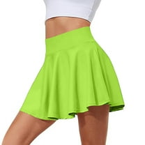 AherBiu 2 in 1 Tennis Skorts for Women Pleated High Waisted Stretch Summer Casual Mini Skirts Yoga Shorts