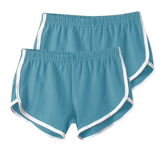 AherBiu 2pc Pajamas Shorts for Women Comfy Bottom Yoga Shorts Elastic Waist Running Sweatshorts