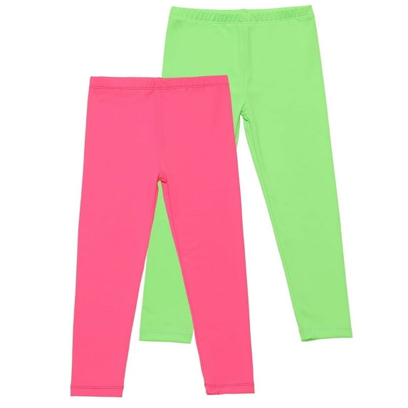 AherBiu 2pc Toddler Girls Clothes Elastic High Waisted Stretchy Slim Fitted Bottom Leggings Pants