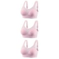 thumbnail image 1 of AherBiu 3PC Everyday Bras for Women Seniors Full Coverage Wireless Bra Mesh Breathable Push-Up Bralettes, 1 of 3