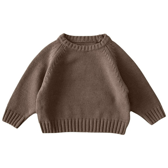 AherBiu Baby Boy Clothes Crewneck Sweaters Long Sleeve Comfy Warm Tops Knitted Pullover Winter Clothes