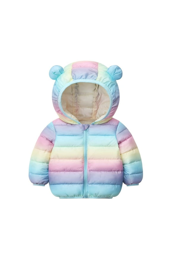 Baby Clothes Infant Girls Boys Puffer Jackets Lightweight Zip up Hooded Winter Coats Outwear