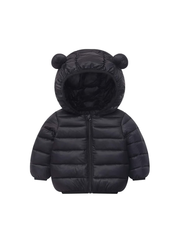 Baby Clothes Infant Girls Boys Puffer Jackets Lightweight Zip up Hooded Winter Coats Outwear