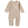 thumbnail image 1 of AherBiu Baby Clothes Long Sleeve Rompers Crewneck Button Open Leg Newborn Infant Playsuit Jumpsuit, 1 of 7