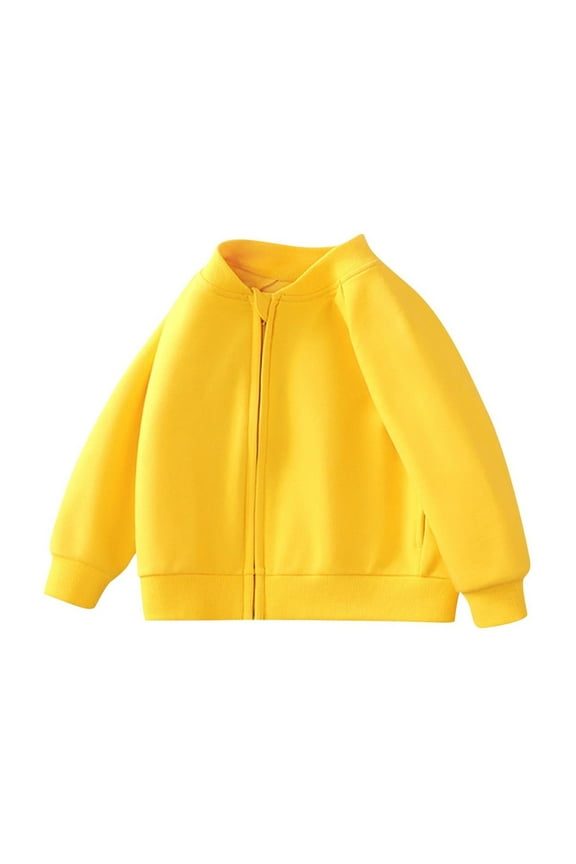 Baby Clothes Toddler Girls Boys Sweatshirt Zip up No Hood Baseball Jackets Long Sleeve Fall Casual Coats