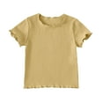 thumbnail image 1 of AherBiu Baby Clothes Toddler Kid's Short Sleeve Tops Crewneck Comfy Summer Casual Basic Tshirts Tees, 1 of 4