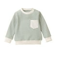 thumbnail image 1 of AherBiu Baby Girl Clothes Fall Striped Cable Knit Kids Pullover Crew Neck Long Sleeve Toddler Sweater, 1 of 7