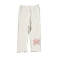 thumbnail image 1 of AherBiu Baby Girls Clothes Capri Pants Cute Bottoms Stretch High Waisted Slim Fitted Toddler Kids Legging Capris, 1 of 5