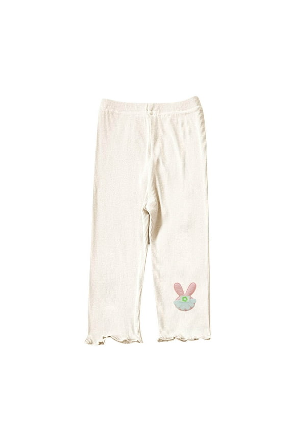 Baby Girls Clothes Capri Pants Cute Bottoms Stretch High Waisted Slim Fitted Toddler Kids Legging Capris