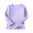 thumbnail image 1 of AherBiu Baby Girls Clothes Cotton T Shirts Crewneck Long Sleeve Tops Basic Toddler Boys Clothes Undershirt, 1 of 7