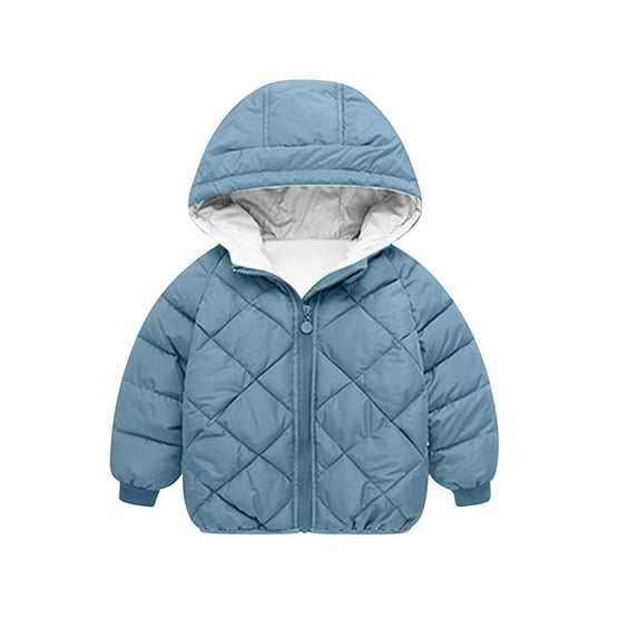 AherBiu Baby Puffer Jacket Boys Girls Windbreaker Fleece Lined Newborn Jackets Hoodie Zip up Toddler Coat