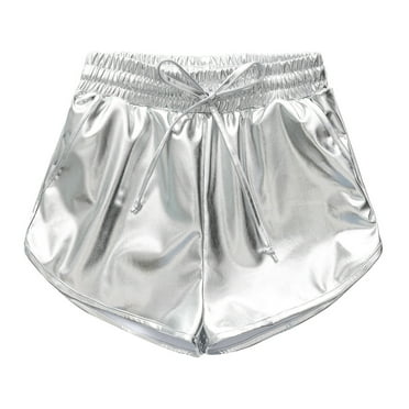 AherBiu Baby Toddler Girls Clothes Dancing Shorts Elastic High Waisted Kids Wide Leg Shining Shorts