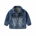 thumbnail image 1 of AherBiu Baby Toddler Girls Clothes Denim Jackets Button down Collared Long Sleeve Jean Coats Outwear, 1 of 5