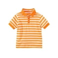 thumbnail image 1 of AherBiu Baby Toddler Girls Clothes Short Sleeve Tops Striped Button Lapel Shirts Unisex Boys Solid Color Comfy Tshirt, 1 of 7
