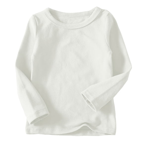 AherBiu Boys Clothes Long Sleeve T Shirts Comfy Crewneck Basic Solid Color Tops Tees Spring Clothes