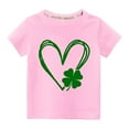 thumbnail image 1 of AherBiu Boys Clothes St. Patrick's Day Clover Printed Short Sleeve T Shirts Basic Summer Tops Tees, 1 of 3