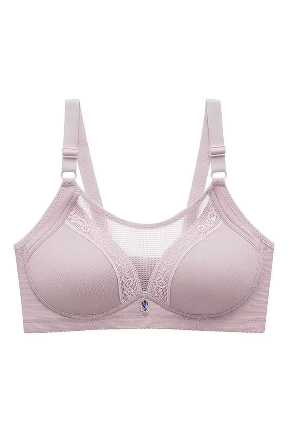 Bralettes for Women Mesh Full Coverage Gathered Wirefree Everyday Bras with Adjustable Strap