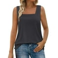 thumbnail image 1 of AherBiu Camisole Tops for Women Summer Tank Top Square Neck Sleeveless Casual Loose Comfy Basic Tee Shirts, 1 of 7