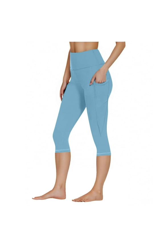 Capri Leggings for Women High Waisted Stretch Yoga Capris Workout Pants with Pockets Activewear