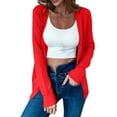 thumbnail image 1 of AherBiu Cardigan Sweaters for Women Lightweight Button down V Neck Fall Long Sleeve Open Front Knitted Outwear, 1 of 7