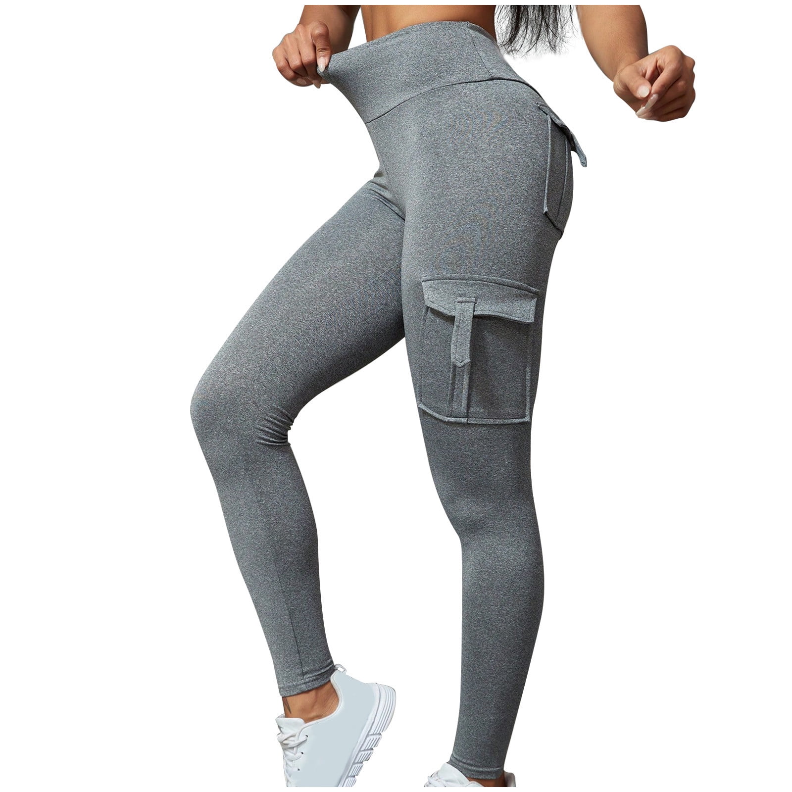 AherBiu Cargo Leggings for Women High Waisted Gym Yoga Pants Workout  Stretchy Cargo Pants with Multi Pockets
