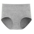 thumbnail image 1 of AherBiu Cotton Panties for Women Plus Size Underwear High Waisted Control Top Briefs Solid Color, 1 of 6