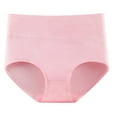 thumbnail image 1 of AherBiu Cotton Panties for Women Plus Size Underwear High Waisted Control Top Briefs Solid Color, 1 of 6