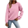 thumbnail image 1 of AherBiu Crewneck Sweatshirt for Women Basic Activewear T Shirts Long Sleeve Tops Casual Loose Pullover, 1 of 6