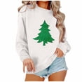 thumbnail image 1 of AherBiu Crewneck Sweatshirt for Women Christmas Tree Graphic Long Sleeve Tops Pullover Oversized Sweatshirts, 1 of 4