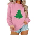 thumbnail image 1 of AherBiu Crewneck Sweatshirt for Women Christmas Tree Graphic Long Sleeve Tops Pullover Oversized Sweatshirts, 1 of 4