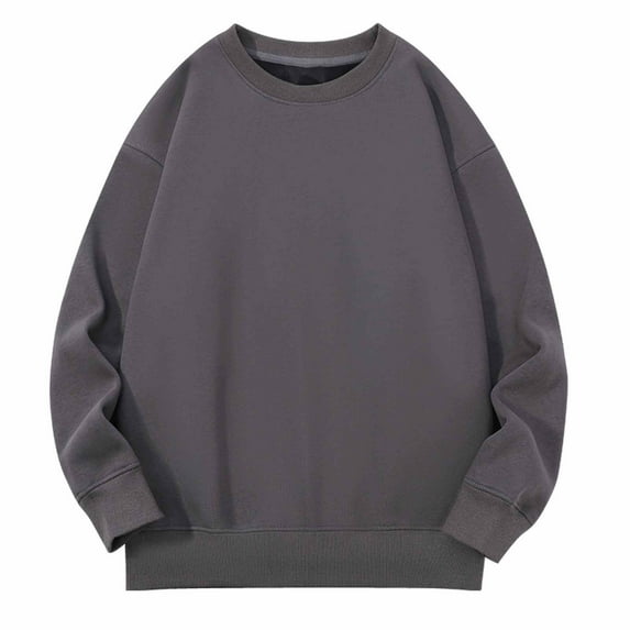 AherBiu Crewneck Sweatshirt for Women Fleece Lined Thermal Warm Long Sleeve Tops Winter Pullover Tops