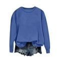thumbnail image 1 of AherBiu Crewneck Sweatshirt for Women Long Sleeve Tops T Shirts Casual Loose Basic Pullover Tees, 1 of 5