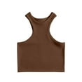 thumbnail image 1 of AherBiu Crop Tops for Women Ribbed Tank Tops Racerback Workout Cami Shirts Stretchy Slim Tees Solid Color, 1 of 3