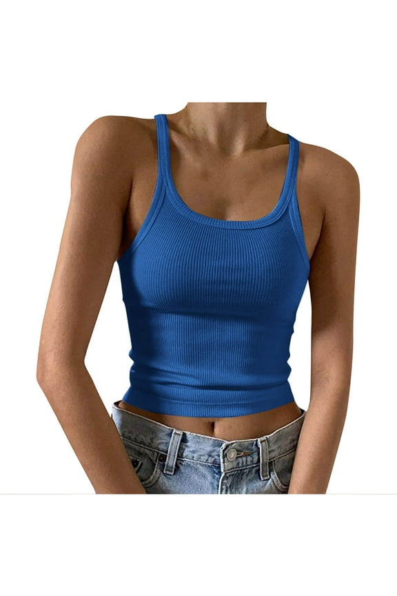 Crop Tops for Women Summer Tank Tops Slim Fitted Sleeveless Going out Tops Camisole Shirts