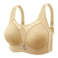 thumbnail image 1 of AherBiu Everyday Bras for Women Mesh Full Coverage Comfort Wireless Comfort Gathered Push up Bralette, 1 of 2