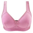 thumbnail image 1 of AherBiu Everyday Bras for Women Push-Up Gathered Full Coverage Wireless Bralettes Buckle Closure Lingerie Bra, 1 of 3