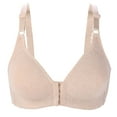 thumbnail image 1 of AherBiu Everyday Bras for Women Seniors Wireless Bra Full Coverage Push-Up Buckle Front Closure Bralettes, 1 of 7