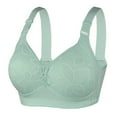 thumbnail image 1 of AherBiu Everyday Bras for Women V Neck Comfort Bralette Lace Full Coverage Gathered Wireless Bra, 1 of 4