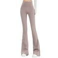 thumbnail image 1 of AherBiu Flare Leggings for Women Athletic Workout Pants Slim Fitted Stretchy High Waisted Bell Bottom Trousers, 1 of 7