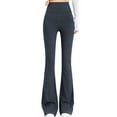 thumbnail image 1 of AherBiu Flare Leggings for Women Athletic Workout Pants Slim Fitted Stretchy High Waisted Bell Bottom Trousers, 1 of 7