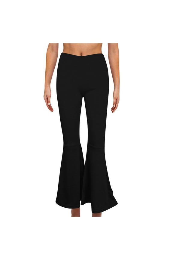 Flare Pants for Women Plus Size Stretch Slim Fitted Bell Bottom Trousers Dancing Yoga Leggings