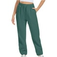 thumbnail image 1 of AherBiu Fleece Lined Sweatpants for Women Drawstring Elastic High Waisted Joggers Athletic Pants Trousers, 1 of 7