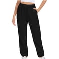 thumbnail image 1 of AherBiu Fleece Lined Sweatpants for Women Drawstring Elastic High Waisted Joggers Athletic Pants Trousers, 1 of 5