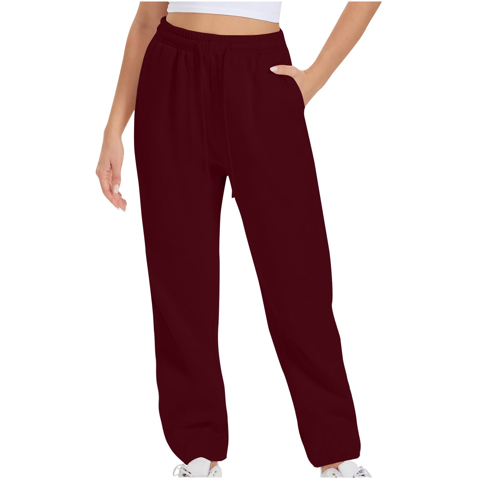 Everyday Basics Fleece-Lined Drawstring Waist Pants – Cozy Relaxed Sweatpants | IWearStyle™