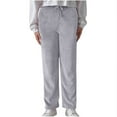 thumbnail image 1 of AherBiu Fleece Pants for Women Pajamas Plush Thermal Warm Fuzzy Comfy Sleepwear Straight Leg Trousers, 1 of 5