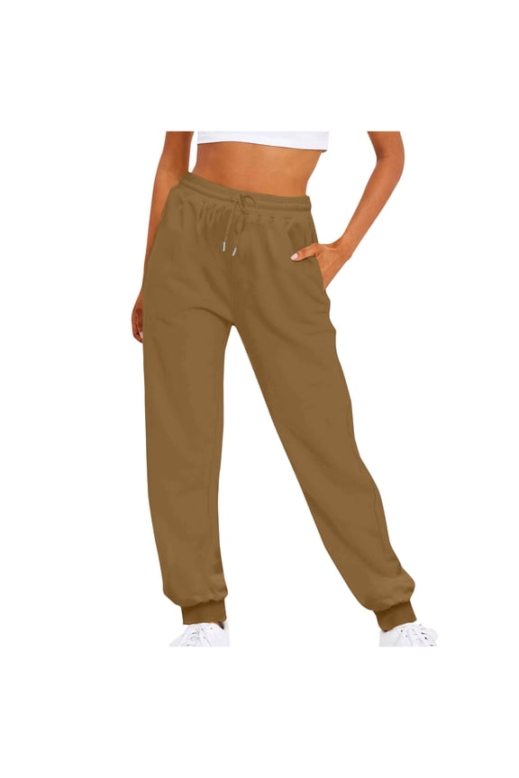 Fleece Sweatpants for Women Thermal Warm Lightweight Joggers Fall Winter Casual Cinch Bottom Joggers